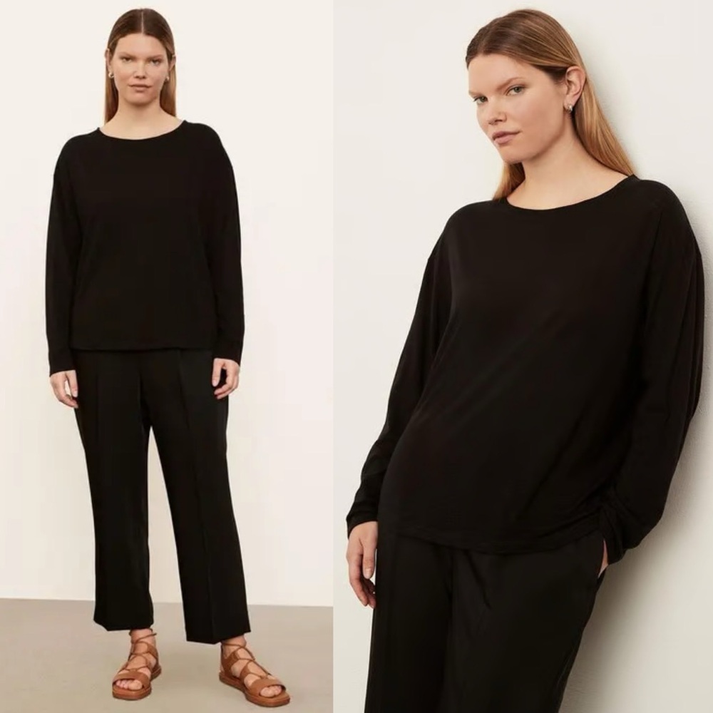 Vince | Boxy Long Sleeve Crew Neck T-Shirt